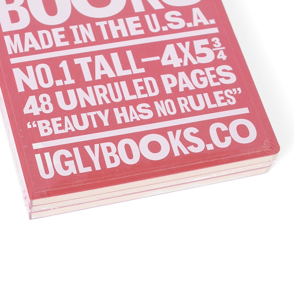 Memo & Notebooks, Art & School, 4"x5.75", Uglybooks, #1, Perfect Bound, Book, 3 Pack, Velveteen, 963746